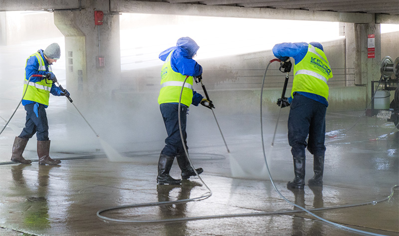 parking lot clean. Pressure washing and exterior cleaning service.